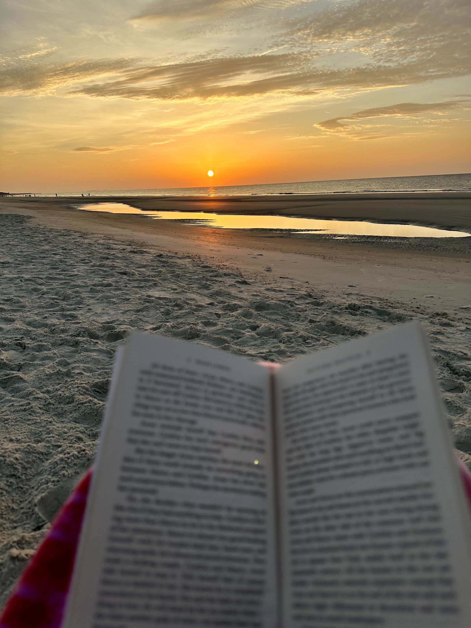 image of a person reading a book in South Forest Beach, Hilton Head Island