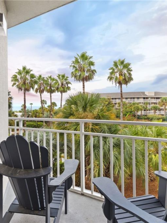 image of a condo's view of the beach in hilton head island